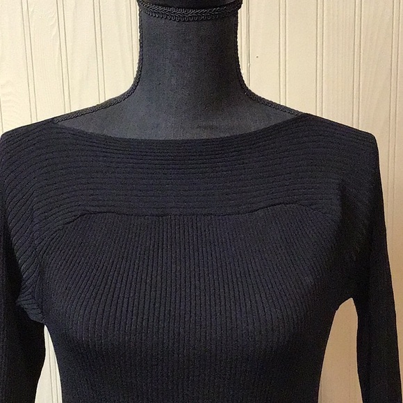 INC Black 3/4 Length Sweater - Picture 2 of 5